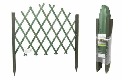 OISE ART STORE Trade Shop - Traliccio in Legno Rete Estensibile Verde Rampicanti Staccionata 117x65cm 219840