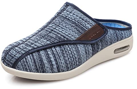 ASRJ Pantuflas para diabéticos para hombres y mujeres, zapatillas de deporte unisex antideslizantes ajustables para edema zapatos para caminar transpirables para pies hinchados