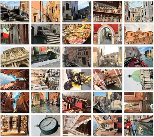 Fun A6 Postcard Pack for Adults Teens Children, Venice Venetian Scenes | Beautiful Scenic Postcard Gifts for Tourists Friends Family Pupils Teachers Parents 148mm x 105mm Inspirational Post Cards