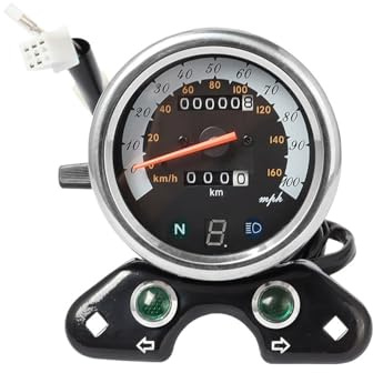 Compteur Compteur kilométrique universel pour moto, tachymètre, double compteur de vitesse, rétro, adapté pour Suzuki, compatible avec Cafe Racer Tachymètre numérique