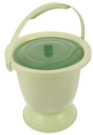 FOMIYES Toilette Portatile da Campeggio con Coperchio Antiodore, Secchio da Notte con Manico Ergonomico per Anziani e Donne Incinte, Orinatoio Unisex per Uso Domestico e Viaggi