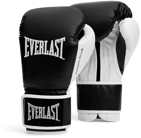 Gants de Boxe Everlast Powerlock OG & 2R – Entraînement Sac de Frappe, Pattes d'ours et Sparring – Fermeture Auto-agrippante – Mousse avancée – Prise en Main Ergonomique – Équipement Authentique
