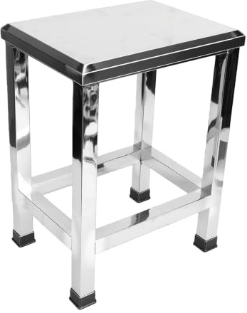 Tabourets Renforcés en Acier Inoxydable, capacité de 1102LBS, Tabouret en Métal Robuste avec Pieds en Caoutchouc pour Jardin, Balcon, Salon