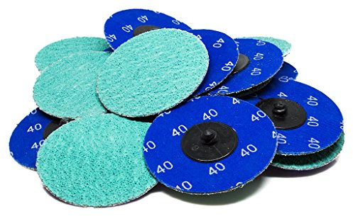 Benchmark Abrasives 3 Green Zirconia Quick Change Sanding Discs, 36 Grit