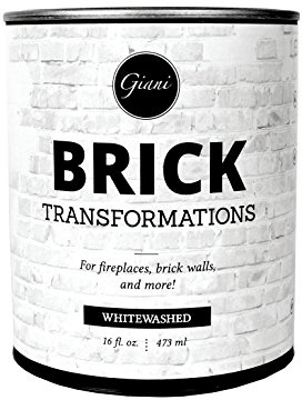 Giani Brick Transformations Whitewash Paint for Brick and Fireplaces- 16 oz Pint