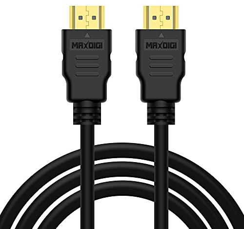 MAXDIGI HDMI to HDMI Cable 1.5m / 1m gold Connectors Ideal for Sky HD, HDTV, BLU-RAY, PS3 PS4, XBOX, WII U, Philips HMP2000 Apple TV Plasma, LCD LED TV, Virgin Box, Freeview HD Type C to Type A