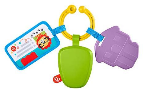 Fisher-Price Juego de Llaves Activity para bebés con mordedor, sonajero y espejito (Mattel GRT57)