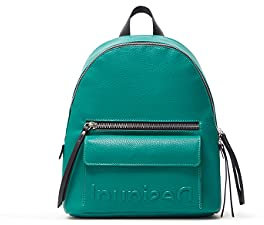Desigual Embossed Half Mombasa Mini Backpack Verde Oscuro