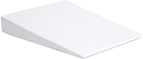 BOVFUN 5 Inch Wedge Pillow for Adults,Large Body Support Sponge Triangle Incline Cushion to Elevate Upper Body,Therapeutic Wedge Pillow for Sleeping Acid Reflux,5 High, 26 Wide,White