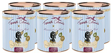 Terra Canis Poulet, potiron, Pollen & Camomille - Nourriture Humide Chiot, 8x600g I Aliment pour Chiens 1re qualité 100% aux Standards de l’Alimentation Humaine I Riche & Faible en allergènes