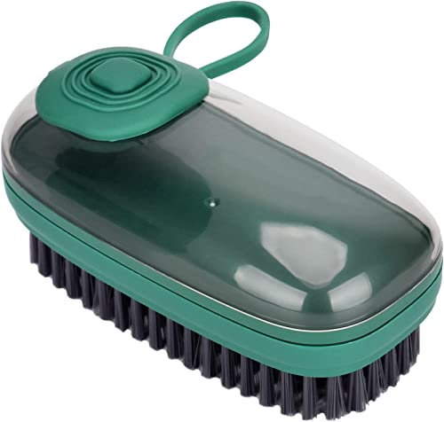 SXJART Cepillo para manchas de ropa, cerdas suaves, elimina manchas, fácil de sostener, cepillo para fregar zapatos, lavandería, encimeras, bañeras (verde)