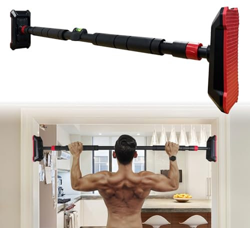 Kapler Klimmzugstange Türrahmen, verstellbare Pull Up Bar, 300kg Tragkraft, inklusive Nivellierinstrument und hoher Schaumschwamm