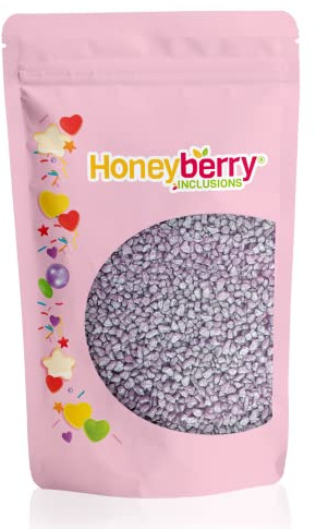 Edible Silver Glitter Coated Sugar Crystals 200g - Glimmer Pearl Sugar Nibs for Baking - Sparkling Sugar Crystals for Cakes and Cupcakes Decoration - Shimmer Shiny Coarse Sugar Pearls and Sprinkles