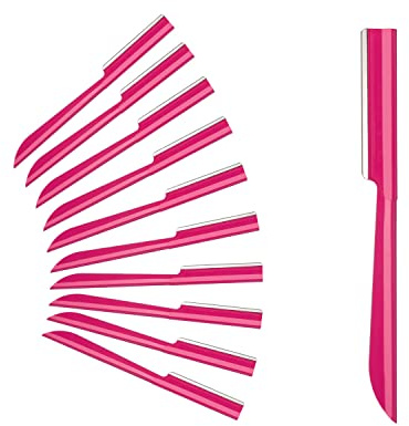 Eyebrow Razor, S.T. Friends 10Pcs Face Razor for Women Exfoliating Dermaplaning Tool, Dermaplane Razor Peach Fuzz Removal, Eyebrow Shaper Trimmer Facial Shaver Help Exfoliate and Smooth the Skin