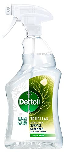 Dettol Antibacterial Tru Clean Spray Cleanser, Multi-Surface, Crisp Pear, 750ml Pack of 3