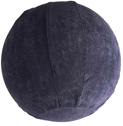 F Fityle Couverture de Balle de Yoga Pilates, Housse de balles assises avec poignées de Transport, Housse de Balle d'équilibre Pliable, Protection de Chaise de, Gris foncé 55cm