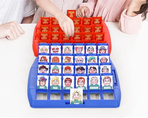 Vem är det? Klassiskt familjekortspel, 2 spelbrädor med 24 karaktärer, brädspel för barn och vuxna