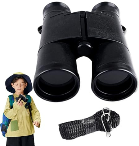 Binoculares para niños, telescopio portátil para aventuras al aire libre, juguetes binoculares compactos para niños, ligeros paseos, observación de pájaros, camping, exploración de la naturaleza