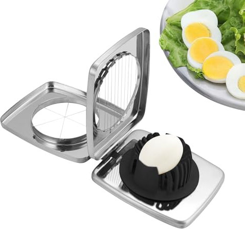 Tagliauova In Acciaio Inossidabile - Affettafragole Compatto,Utensile Multiuso in Acciaio Inossidabile per Frutta Morbida, Kiwi e Funghi con Lama Affilata Durevole