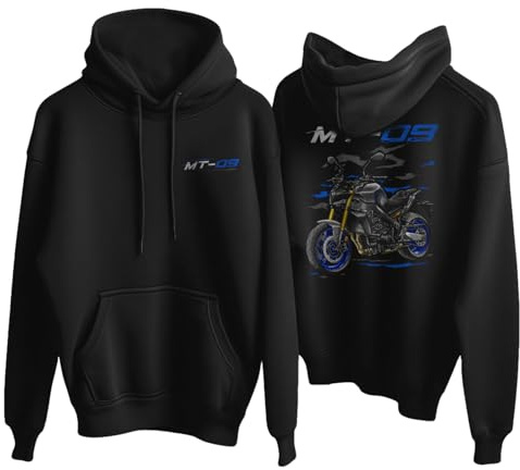 MT-09 (2024) Sudadera con capucha - Sudadera de motociclista para hombres y mujeres, regalo de motociclista, Black - 2024 Sp Liquid Metal Raven, M