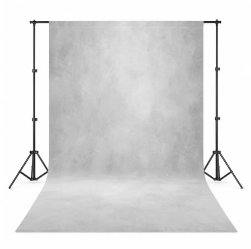 Fotobakgrund 250 x 300 cm tyg backdrop foto studio video streaming grå | Matt fotobakgrund för foto, video, streaming och studio