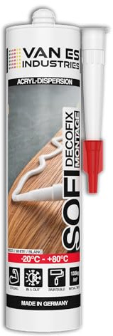 VE-INDUSTRIES Montagekleber | 310ml | Extra Stark haftend 130kg/m2 | Konstruktionskleber Styroporkleber Baukleber | Kartusche | Made in Germany