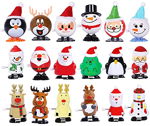 Max Fun 18pcs Christmas Stocking Stuffers Wind Up Toys Assortment for Party Favors & Goody Bag Fillers