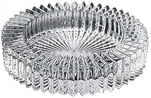 BEST PRODUCT Glass Ashtray/Candy Dish - for Home OR Office - Smoke Collectible Tribal Decoration - (Round) Asymmetrical (6, New Asymmetrical)