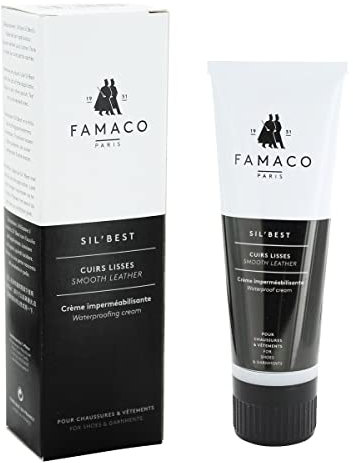 Famaco Taupe Gabardine Sil Best Wax Polish Cream in a Tube with a sponge top 75ml