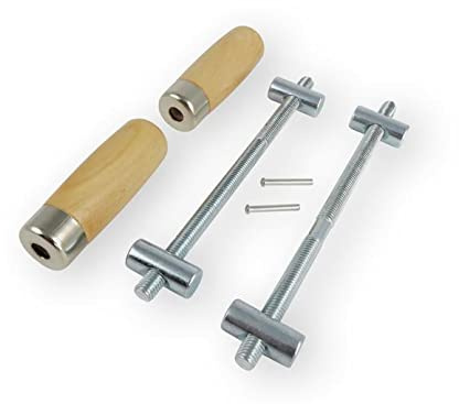 Taytools Wooden Hand Screw Clamp Kits with Rods, Pivot Nuts and Handles (6 inch)