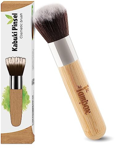 lampox Kabuki Pinsel Kosmetikpinsel Make Up Pinsel Puderpinsel mit Bambusgriff