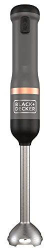 Black+Decker Kitchen Wand BCKM1011KGF Cordless Hand Blender (7.2 Volt, Cordless Purée Stick, with 5 Power Levels, in Set with 700 ml measuring Cup and Charger)