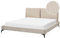 Polsterbett Cord beige Taupe Lattenrost 180x200cm mit Kopfteil Metallfüße Melle