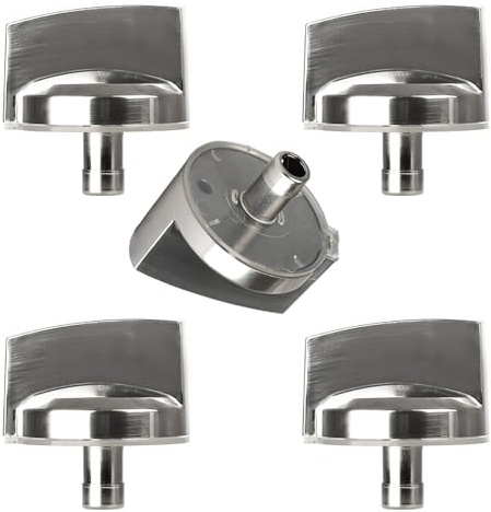 WB03X25796 Gas Cooktop Knob Compatible with ge Profile Stove Knobs, Fits PGP953SET1SS PGP986SET1SS PGP959SET1SS PGP976SET2SS - Replaces AP5986232 PS11721433 4362262 WB03T10326 Burner Range Knob - 5PCS