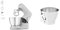 Kenwood Titanium Chef Baker KVC65.001WH - Küchenmaschine mit integrierter Waage & Edelstahl-Schüssel KAB50.000SS, Zubehör
