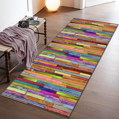 Non Slip Kitchen Runner Rugs Carpet Runners for Hallways Long Hall Carpet Runners Washable Carpet Floor Mat Entrance Runner for Hallway Entryway Absorbent Area Rugs for Laundry Room 40 x 60 cm