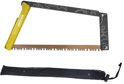 Generic Sierra plegable con bolsa de almacenamiento, sierra de mano multifuncional para camping para madera (amarillo)