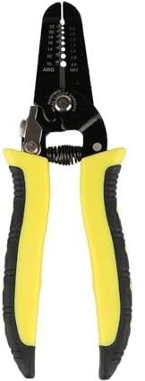 10-22 AWG Pelacables Multifunción 7 en 1 Mango Profesional,Crimpadora de Alambre y Herramienta de Mano Multifunción para Cables Macizos y Trenzados