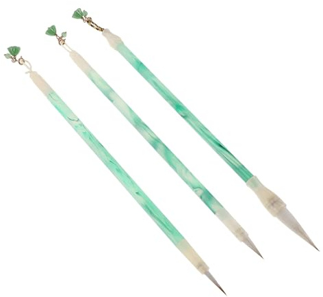 Alipis Set de Pinceles de Caligrafía China para Principiantes 3 Piezas Pinceles Artísticos de Pelo Mixto Mediano Pequeño y Grande para Pintura Tradicional Sumi E Ilustración