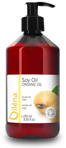 Olio di Soia BIO - Olio Idratante Corpo, Massaggio Professionale, Anti-Cellulite, Rassodante Anti-Invecchiamento Viso con Vitamina E, Struccante, Abbronzante - 250 ml