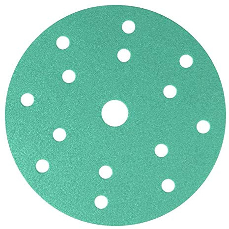 Klingpsor 353169 FP 77 K T-ACT Scheiben mit Filmunterlage, kletthaftend für Farbe, Lack, Spachtel, Grundierung, Füller, Gel-Coats, Kompositwerkstoffe, Lochform GLS5, ø 120mm, 320 Korn, 100 Stück