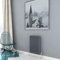 Acezanble∣3 Column Radiator, Horizontal 600mm Anthracite Wide Low Cast Iron Style Radiator Centre Heating for Window Hallway