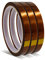 Polyimid Hochtemperaturband, 10 mm x 33 m, hitzebeständiges Klebeband, Sublimationsband zum Löten, Schutzleiterplatte, CPU, PCB, 2 mm dick (3 Roll)