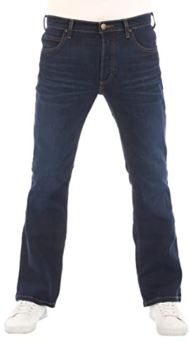 LEE Jeans Herren Stretch Bootcut Denver Jeanshose Hose Denim w33, Farbe: Dark Blue Elko, Größe: 33W / 36L