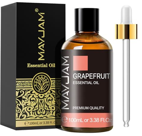 MAYJAM Grapefruit Essential Oils 100ML, Grapefruit Oil for Diffuser, Humidifier, DIY, Home, Office