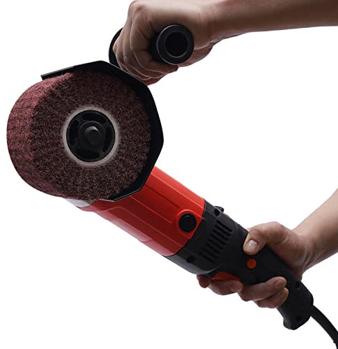 DSYOGX Satiniermaschine, 1580W Bürstenschleifgerät Schleifen Polieren Winkelschleifer Satiniermaschine Zum Schleifen, Polieren, Satinieren, Strukturieren