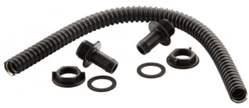 Water Butt Connector Pipe Kit 50cm for Downpipe 25mm - Water Butt Connector Hose Pipe and Fittings for Connecting 2 Water Butts Rain Barrel Joining 2 Water Storage Together