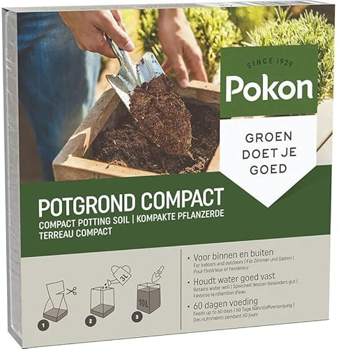 Pokon krukjord Kompakt - Kokosjord - Inomhus och utomhus - 10 liter