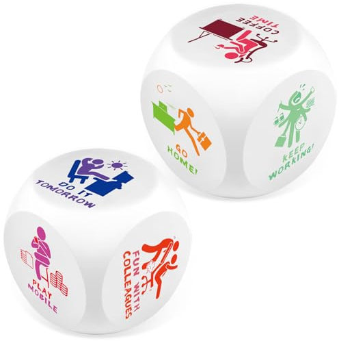 Ainiv Lot de 2 Cubes Anti-Stress avec 6 Actions Amusantes pour Soulager Le Stress, Jouet Anti-Stress en Mousse PU, Cadeau pour Collègues de Bureau, Étudiants, Amis - Motif Portrait