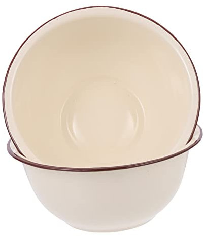 BEBEMOKO 2pezzi Ciotole Smaltate Retro Ciotole Smaltate Profonde Per Zuppe Insalate e Frutta Smalto Per Uso Cucina e Conservazione Alimenti